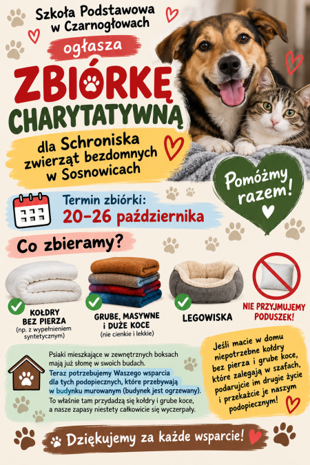 SZKOLNA ZBIÓRKA DLA SCHRONISKA